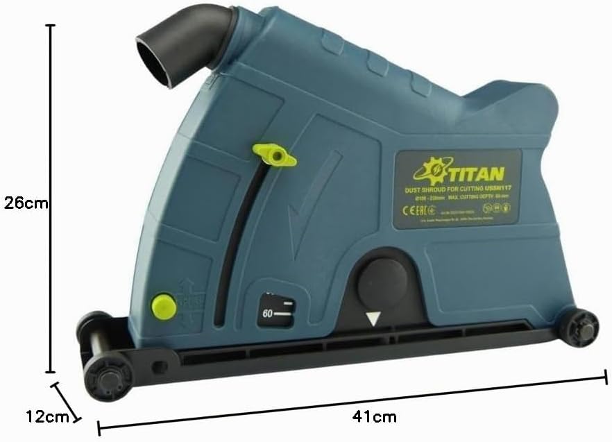 Titan USSN117 - Universal Absaughaube für Winkelschleifer - 230mm - perfekt für Schleif- und Trennar