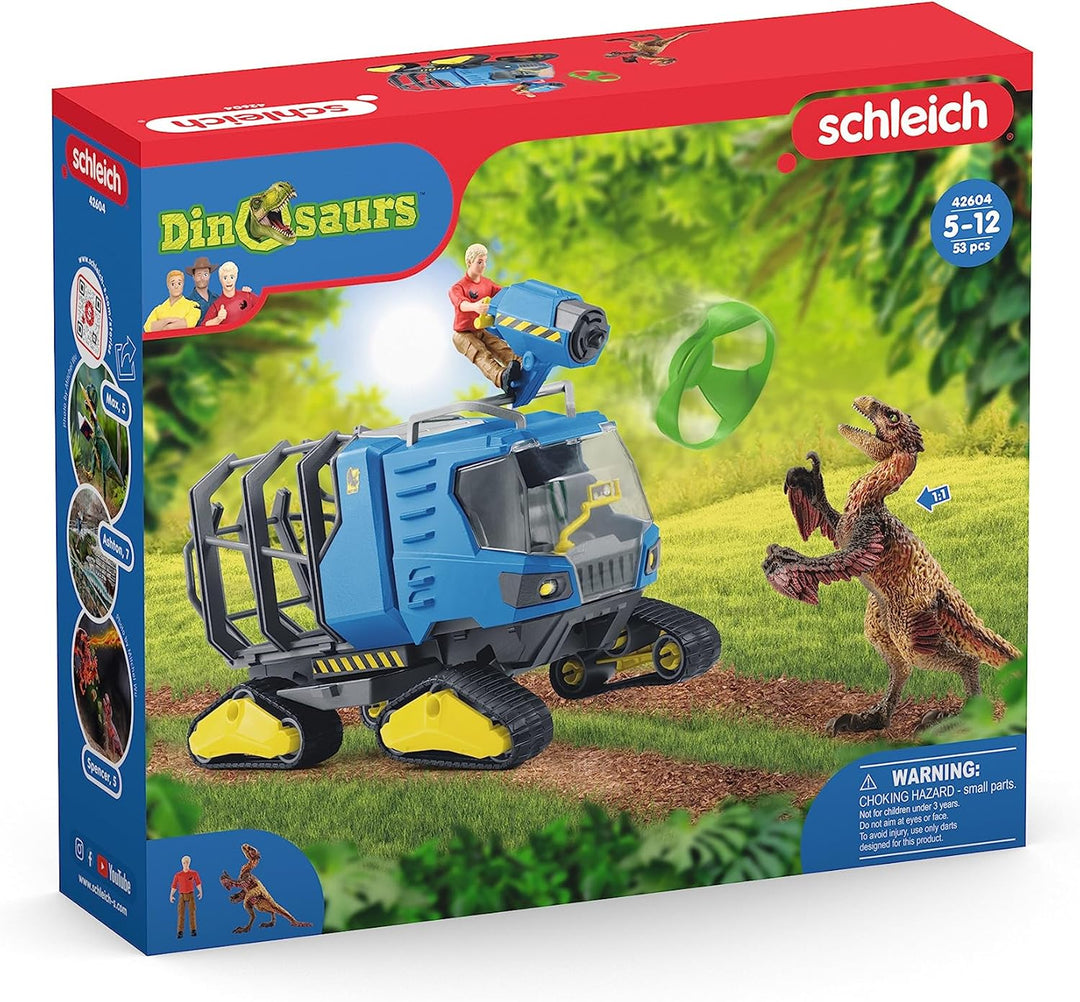 Schleich Dinosaurs | Track Vehicle 42604 | Set mit Figuren, vielen Funktionen und zahlreichem Zubehö