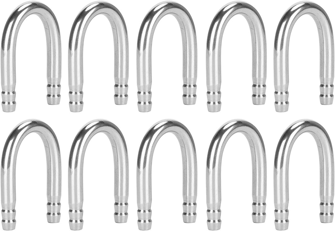 Zerodis 10 Stück Aquarium U-förmiges Winkelrohr Edelstahl Sauerstoffpumpe CO2-Schlauch Aquarium Aqua