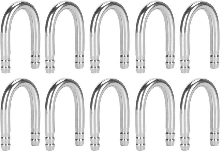Zerodis 10 Stück Aquarium U-förmiges Winkelrohr Edelstahl Sauerstoffpumpe CO2-Schlauch Aquarium Aqua