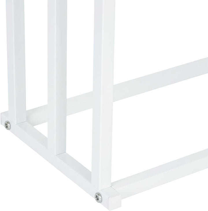 Relaxdays Handtuchständer, HxBxT: 86 x 44 x 21 cm, Metall, 3 Stangen in Holzoptik, stehender Handtuc