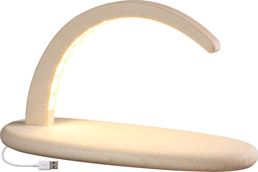 Seiffener Volkskunst | LED Lichterbogen Schwibbogen 24x13cm | Erzgebirgische Volkskunst | Made in Ge