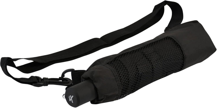 iX-brella Trekking XL Taschenschirm 115 cm gross mit Umhängetasche black, black