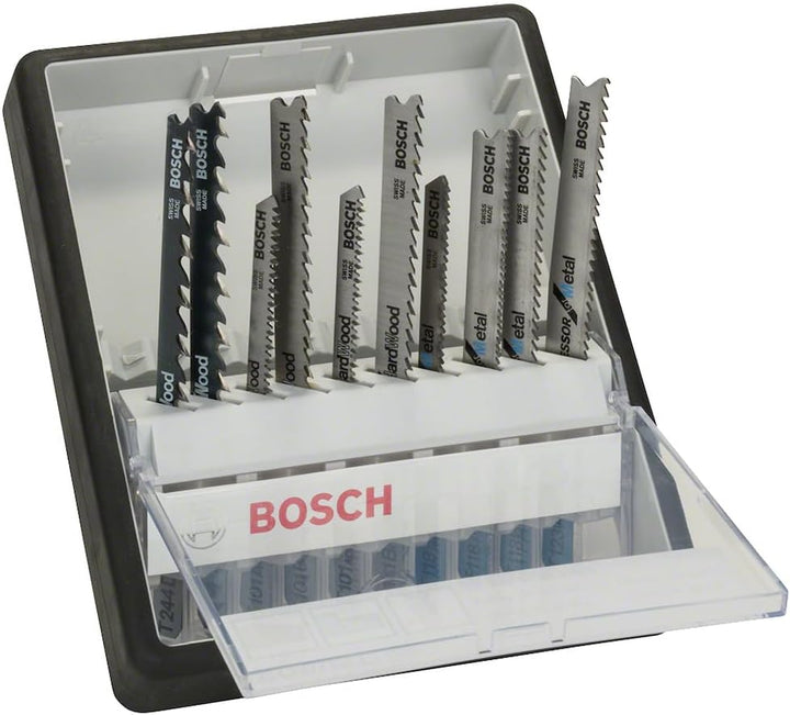 Bosch Accessories Professional 10tlg. Stichsägeblatt-Set Robust Line (Wood und Metal zum Sägen in Ho