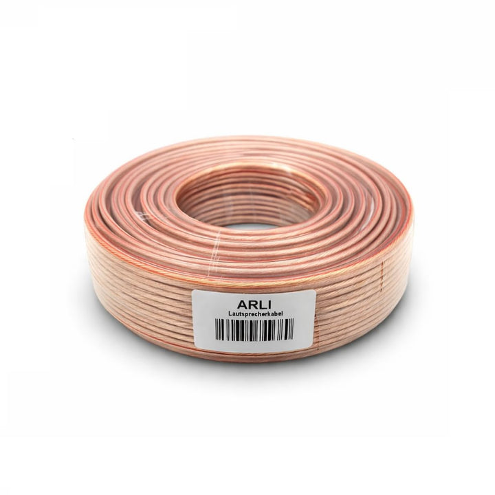 Lautsprecherkabel 100m 2x2,5 mm² Lautsprecher Kabel transparent Boxenkabel Polaritätskennzeichnung 1