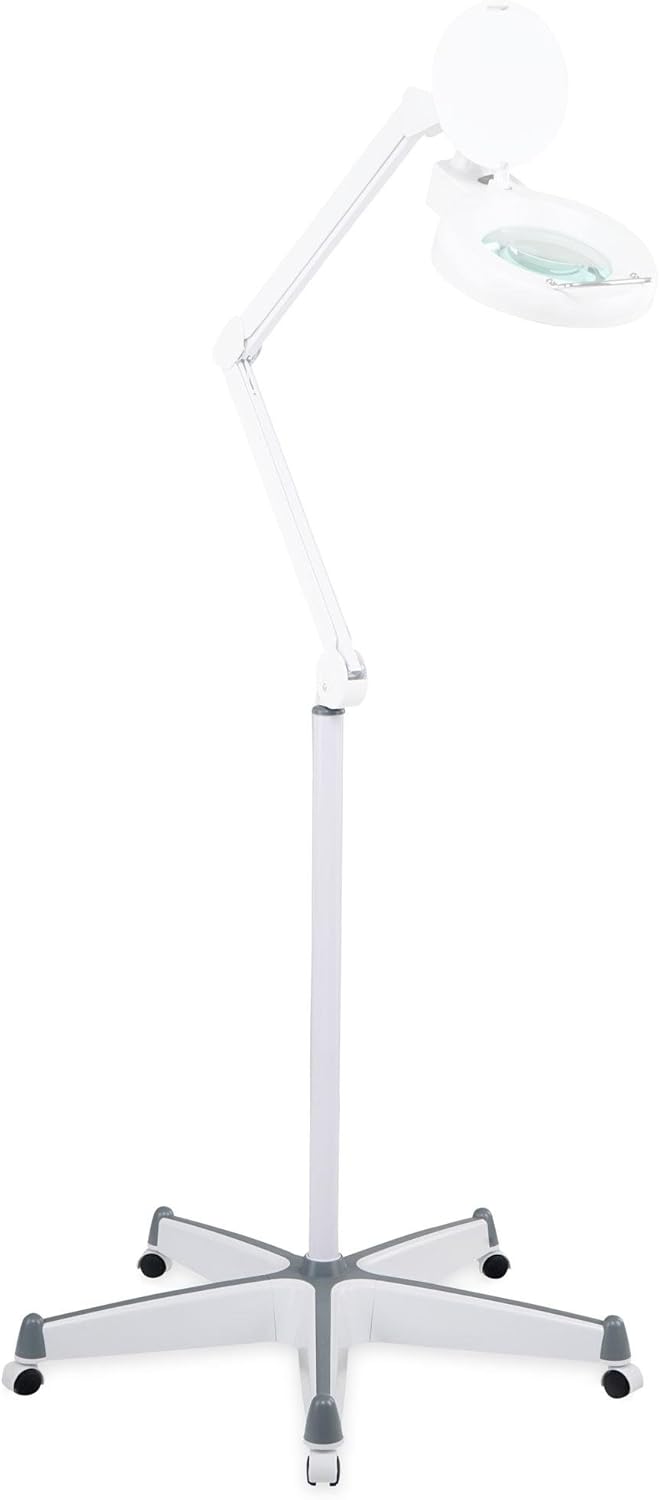 Showlite RS-100W Rollenstativ für Lupenleuchte (5 Standfüsse mit Rollen, Höhe: 70 cm, Rohrdurchmesse