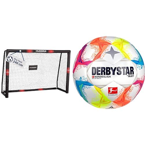 HUDORA Fussballtor Pro Tect - Torwand für Kinder und Erwachsene - Fussball Tor 240 x 160 cm für Gart