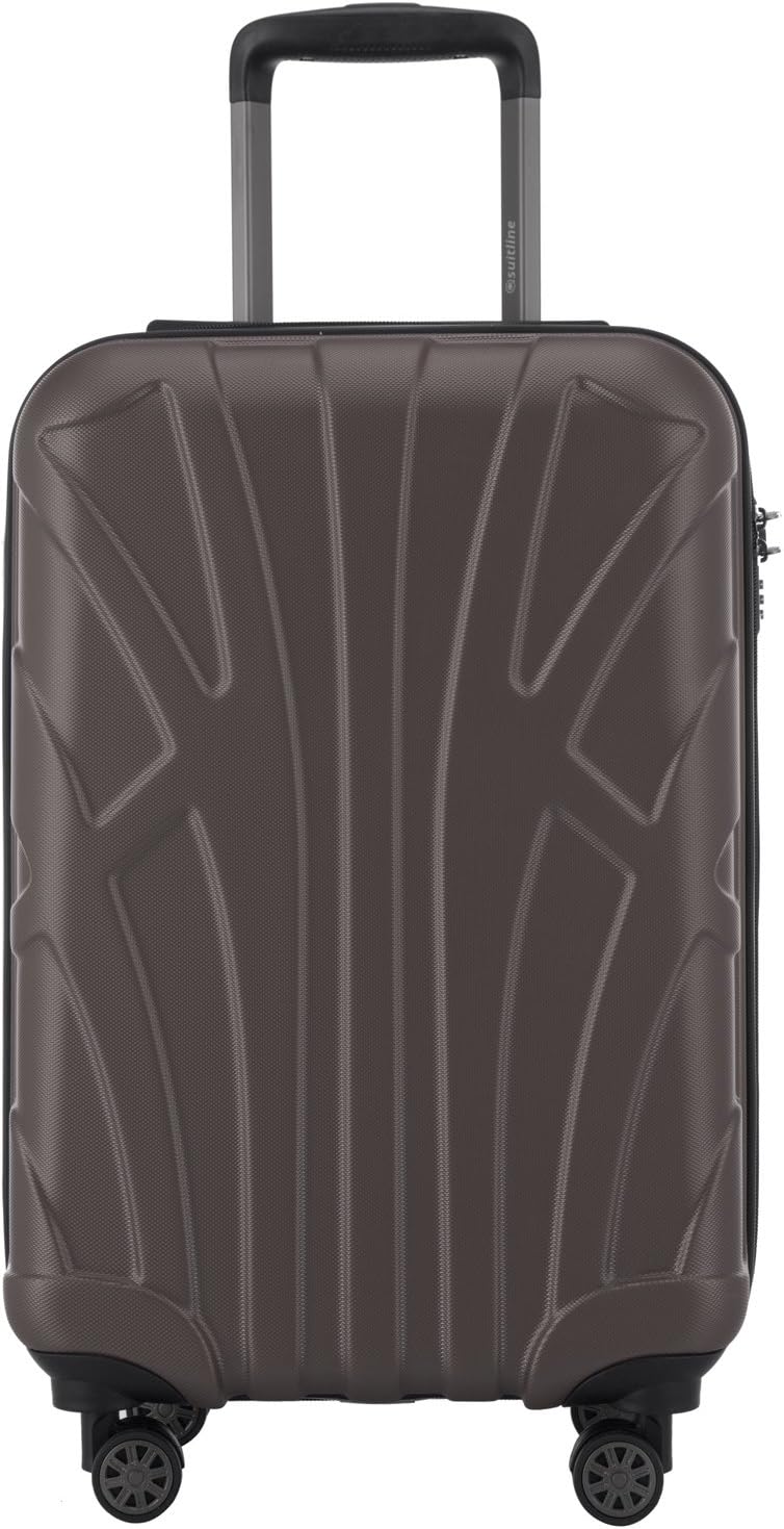 suitline Handgepäck Hartschalen-Koffer Koffer Trolley Rollkoffer Reisekoffer, TSA, 55 cm, ca. 34 Lit