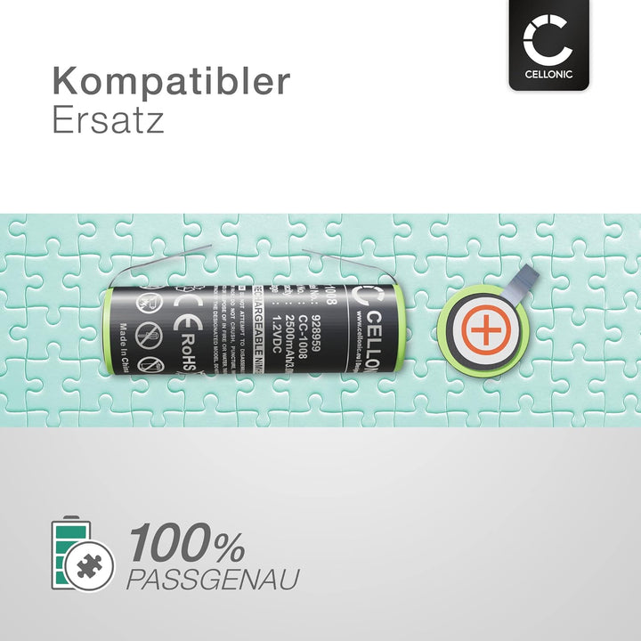 subtel, Akku für Rasierer kompatibel mit Braun 7570, 8985, 5505, 8970, 5000, 8595, 3710 (1.2V, 2500m