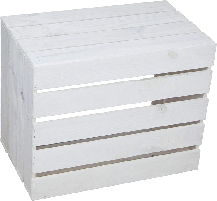 4er Set Massive Obstkiste Apfelkiste Weinkiste aus dem Alten Land +++ 50 x 40 x 30 cm (NEU Weiss 2 x