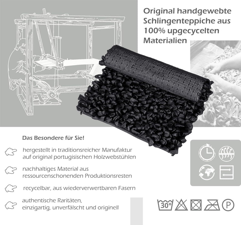 Lashuma Badteppiche für Fussbodenheizung Farbe: Schwarz kleine Badmatte Grösse: 50x70 cm 50x70 cm Sc