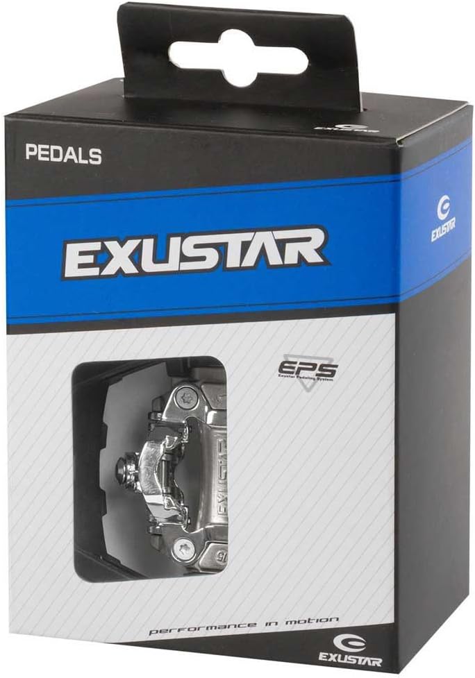 Exustar E-PM825 Kombipedal, Aluminiumkörper, Crmo Achse, Mit Industriekugellager, schwarz/Silber