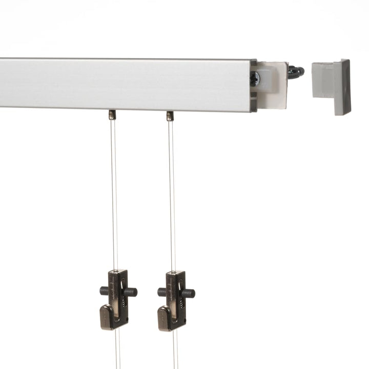 36 Meter (18 x 2m) SOFT-RAIL® Bilderschienen Set COMFORT (M), Silber-matt eloxiert, versch. Längen u