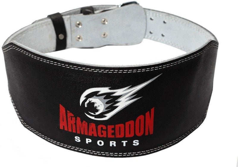 ARMAGEDDON SPORTS Gewichthebergürtel 15 cm Echt Leder Fitness-Gürtel für Bodybuilding, Krafttraining