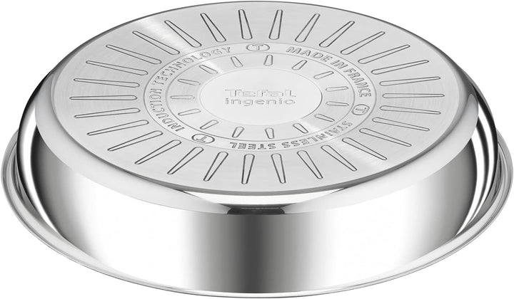 Tefal Ingenio Preference Bratpfanne 28 cm, stapelbar, Edelstahl, sichere Antihaftbeschichtung, Induk