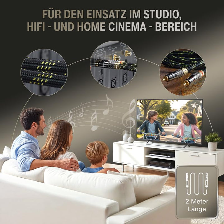 audio pirates by cammica Cinch Kabel 2x RCA Stecker auf 2x RCA Stecker, Audio-Kabel | High-End Audio