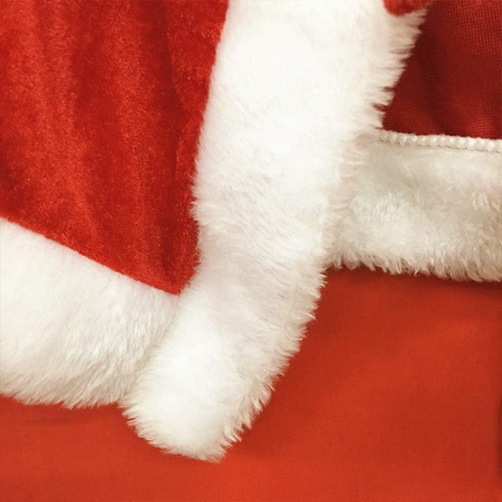 DAKIFENEY Weihnachtsumhang für Damen und Mädchen, dicker Samt, warm, rot, kurzer Weihnachtsmantel, f