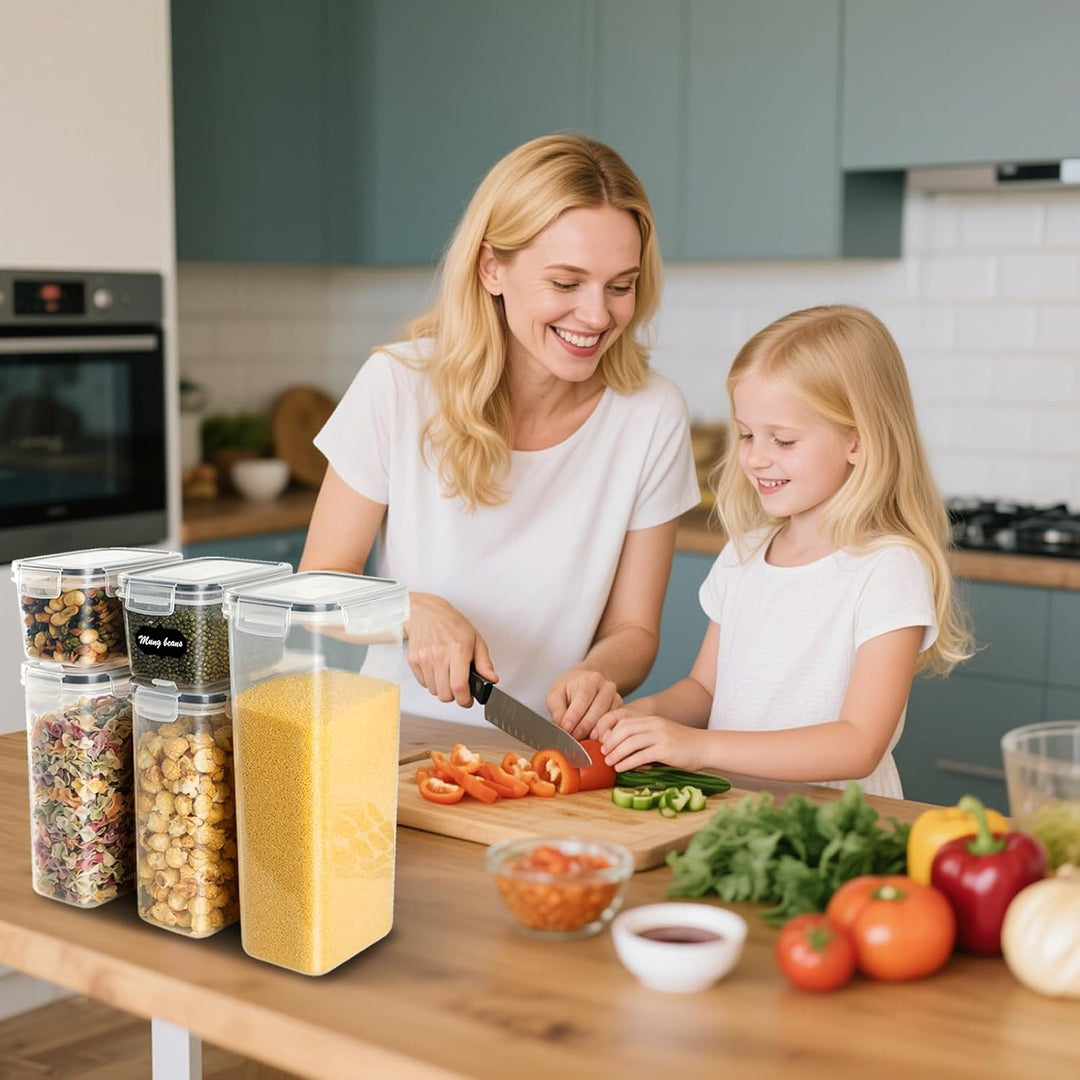 Withosent 0.8L Vorratsdosen Luftdicht Set, 12er Aufbewahrungsbox Küche mit Deckel Kunststoff, Vorrat
