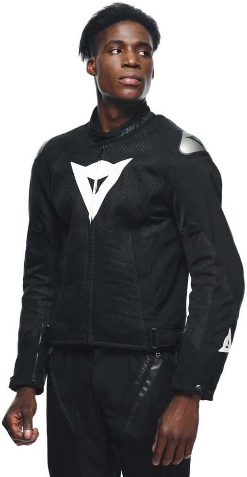 Dainese Herren Energyca Air Tex Jacket Motorradjacke Cordura mit Protektoren 62 Schwarz/Schwarz, 62