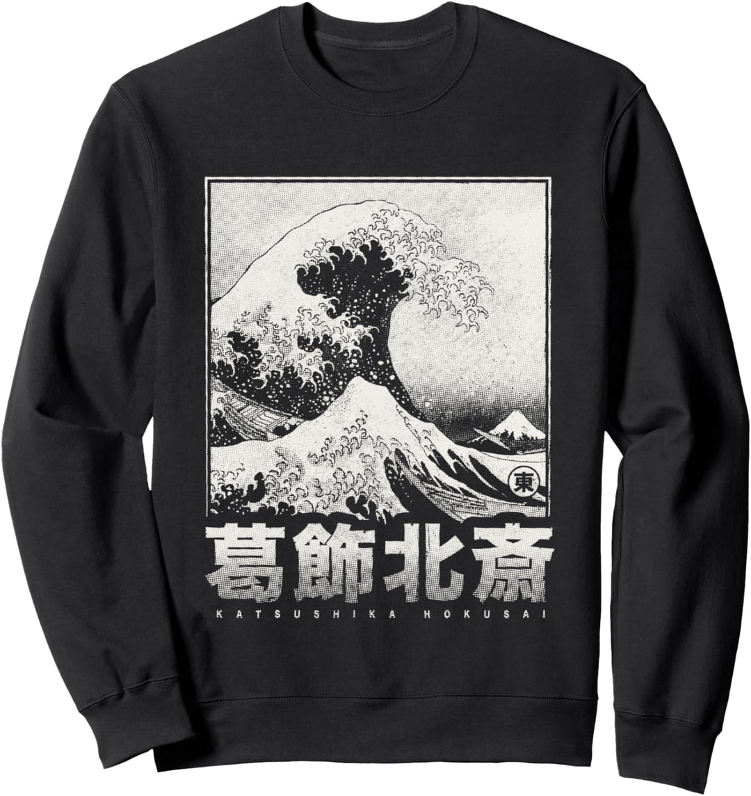 Die Grosse Welle Vor Kanagawa Japan Style Japanische Welle Sweatshirt