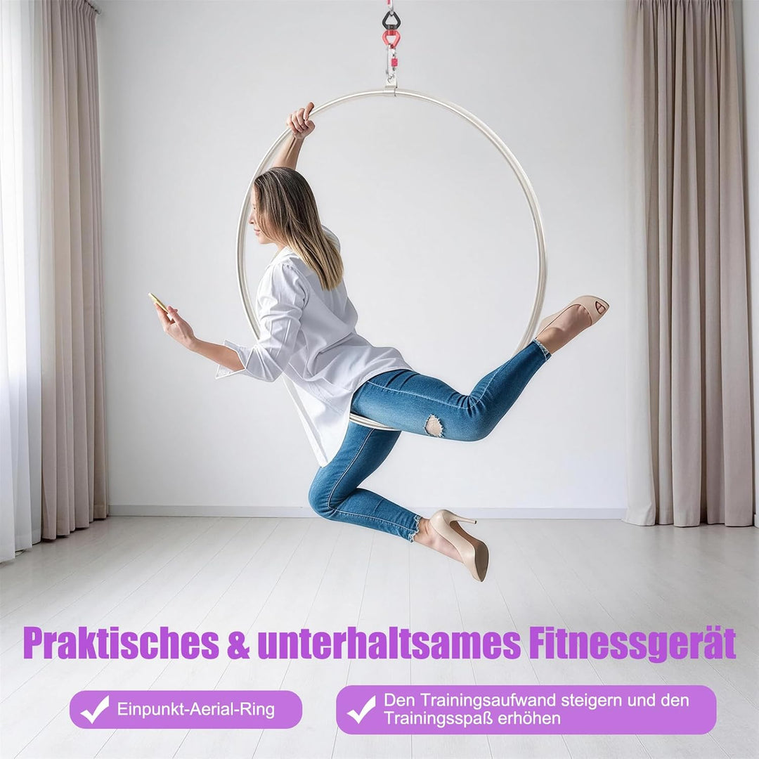 Aerial Hoop Set Aerial Yoga Hoop Edelstahl Single Point Aerial Ring Equipment Aerial Dance Zirkusrin