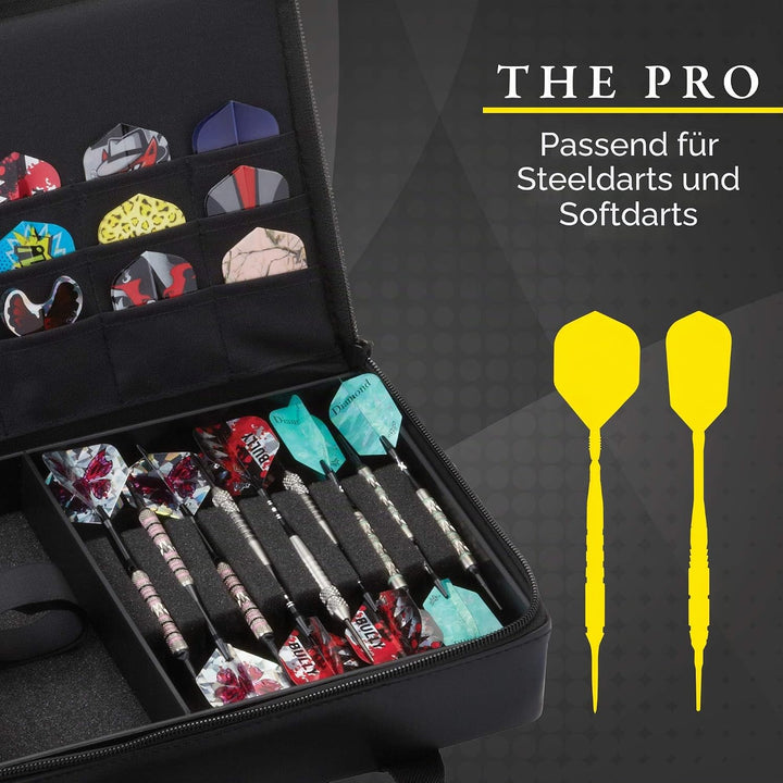 [Casemaster] Pro 9 Dart-Aufbewahrungs-/Reisetasche, Schwarz