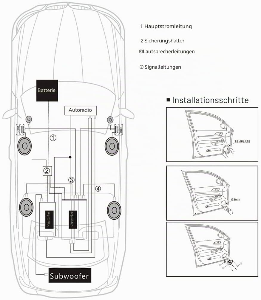 2 x 10 cm 60 W 2-Wege-Frequenz-Frequenz-Auto-Audio-Stereo-Lautsprecher Auto-Lautsprecher Autolautspr