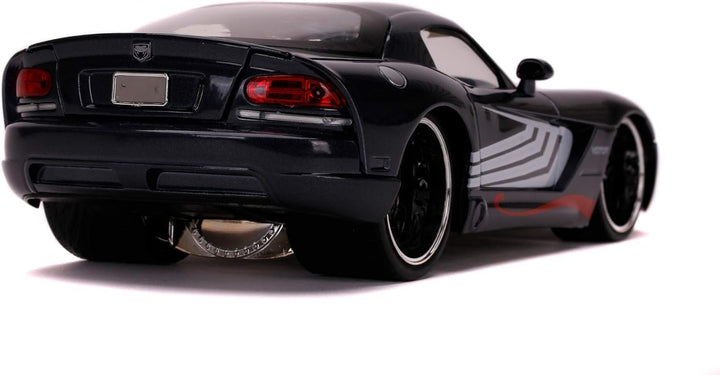 Jada Toys 253225015 Marvel, 2008 Dodge Viper, SRT10, Spielzeugauto, Türen, Kofferraum, Motorhaube zu