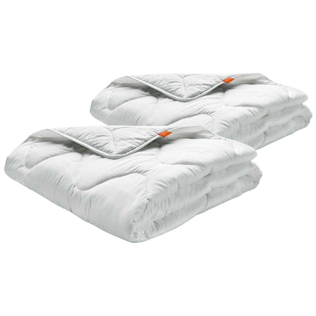 sleepling 191125 2er Set Basic 100 Ganzjahresbettdecke, medium Übergangsdecke, Made in EU,10