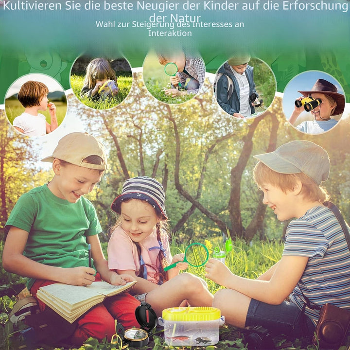 MOYKSRR Forscherset Entdecker für Kinder, Draussen Entdeckerspielzeug Set, Forscherset für Kinder ab