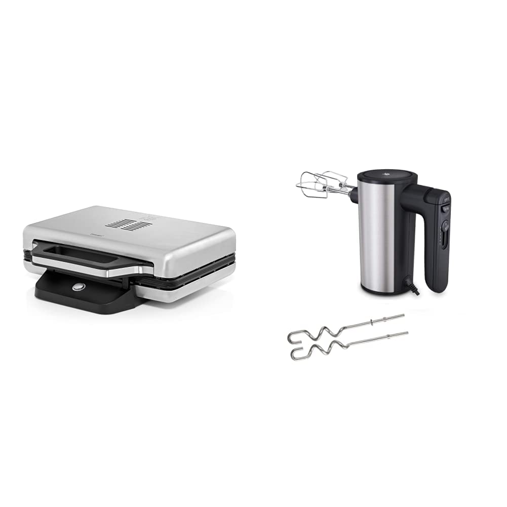WMF Lono Sandwich Maker, Sandwichtoaster, edelstahl matt & Kult X Edition Handrührer, Quirl mit 5 Ge
