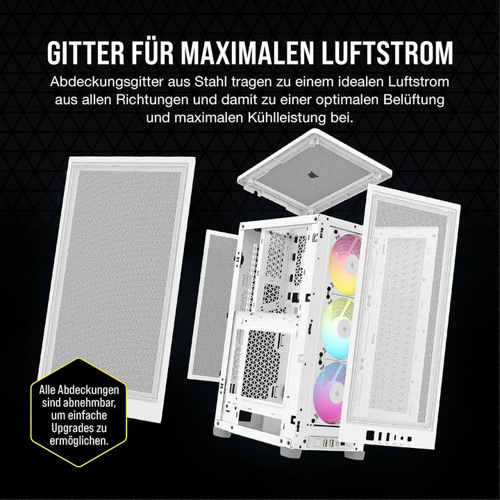 Corsair iCUE 2000D RGB Airflow PC-Gehäuse Mini ITX – Form Mini-ITX – Platten aus Stahl – 3 x Slim AF