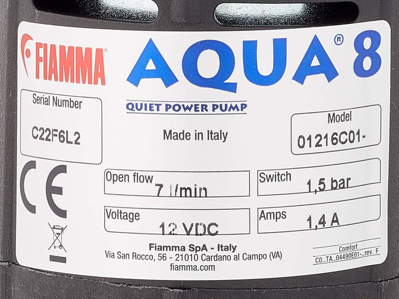 Fiamma Pumpe Aqua 8 7l/min Single, Single