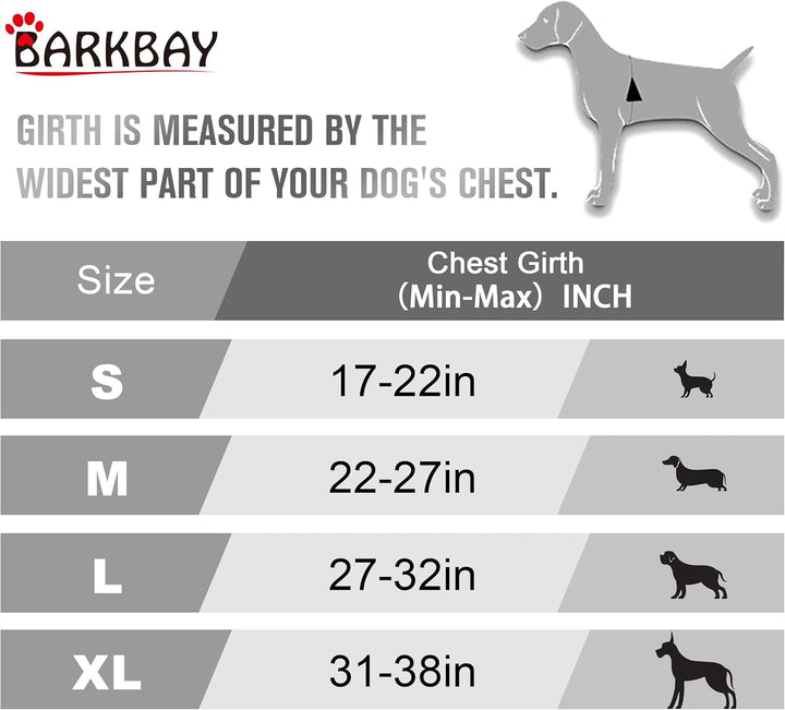 BARKBAY Dog Harness No-Pull Pet Harness Adjustable Outdoor Pet Vest Front Clip Heavy Duty 3M Reflect