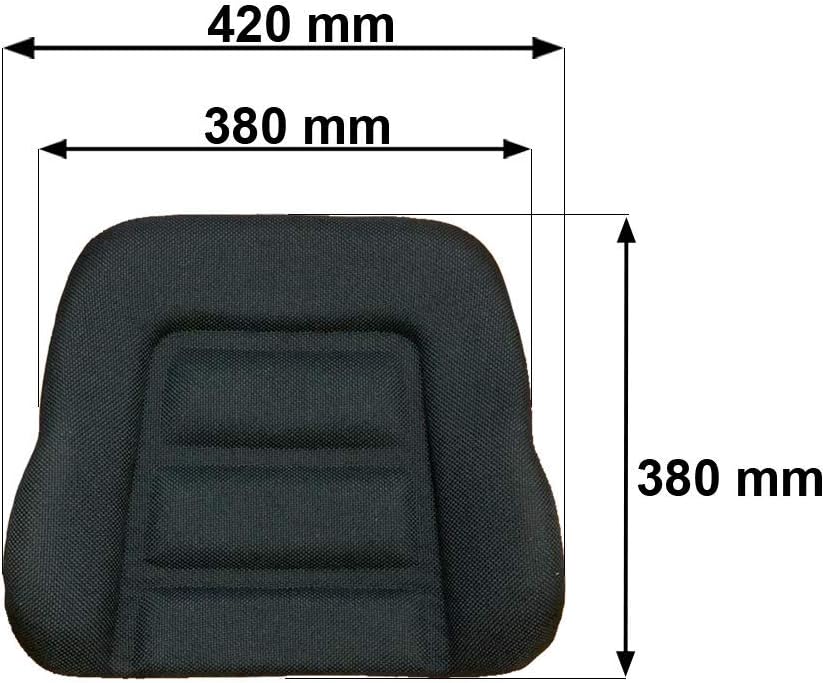 Profistop Rückenpolster Rückenkissen passend Grammer DS85 / 90AR Stoff schwarz Schlepper Stapler
