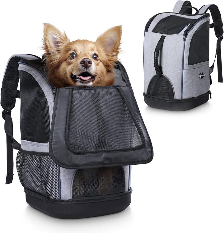 Navaris 2in1 Rucksack für Hund Katze gepolstert - Hunderucksack Katzenrucksack - Tragetasche - 30 x