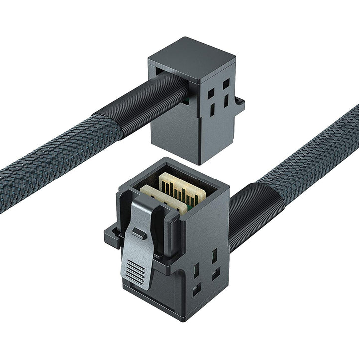 10Gtek Internal Mini SAS HD SFF-8643 zu SFF-8643 Kabel, Right Angle zu Right Angle, 0.75-Meter(2.4-f