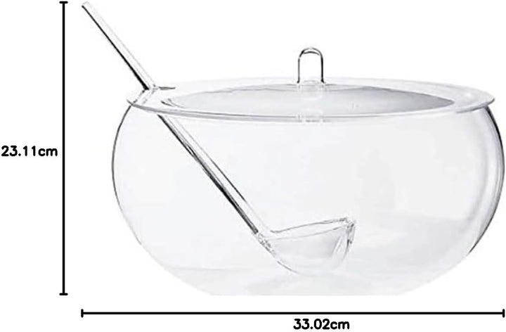 Guzzini , Kunststoff, Schaal m/deksel,Lepel transparant 13230000 Einfarbig, Einfarbig