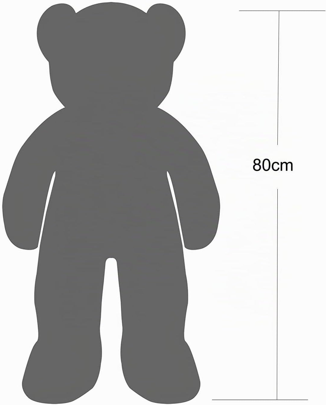 YunNasi Teddybär Gross Riesen Teddy Bär Plüschbär Kuschelbär 80cm/31.5 Inches Stofftier mit Bänder f
