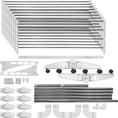 Todeco - Wäsche-Trockengestell, Wäscheständer - Material: Edelstahlrohre - Maximale Belastbarkeit: 3