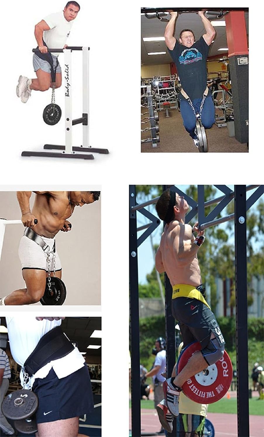 HemeraPhit Gewichtete Klimmzug Dips Gürtel Kette Doppel D Ring Gewichtheben Rückengurte Home Gym Zub
