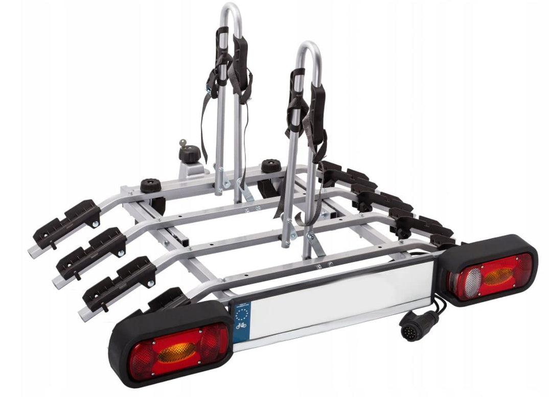 Fahrradträger für Anhängerkupplung AHK für 4 Räder - Quick Lock MODERN 13 PIN mit Schnellkupplung