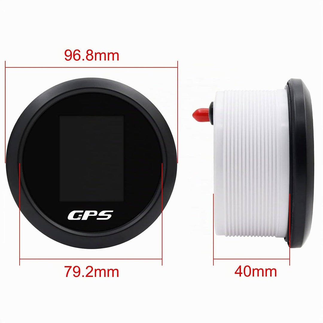 Geloo 85mm GPS Tachometer TFT einstellbar Mph Knoten Km/h Digitaler Geschwindigkeitsmesser Kilometer
