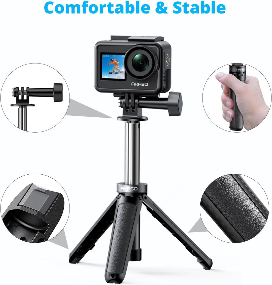 AKASO Mini-Stativ,Selfie-Stick Stativzubehör Kompatibel mit AKASO Action Cam/GoPro Hero12/11/10/9/8/