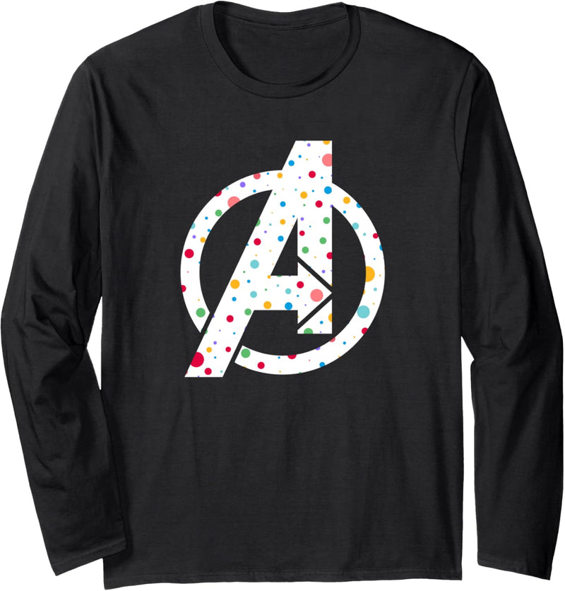 Marvel Avengers A Logo Polka Dots Langarmshirt