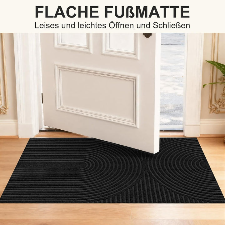 Fussmatte Innen Aussen 60x90cm, rutschfeste Schmutzfangmatte mit Saugkraft, Fussmatte Waschbar Langl