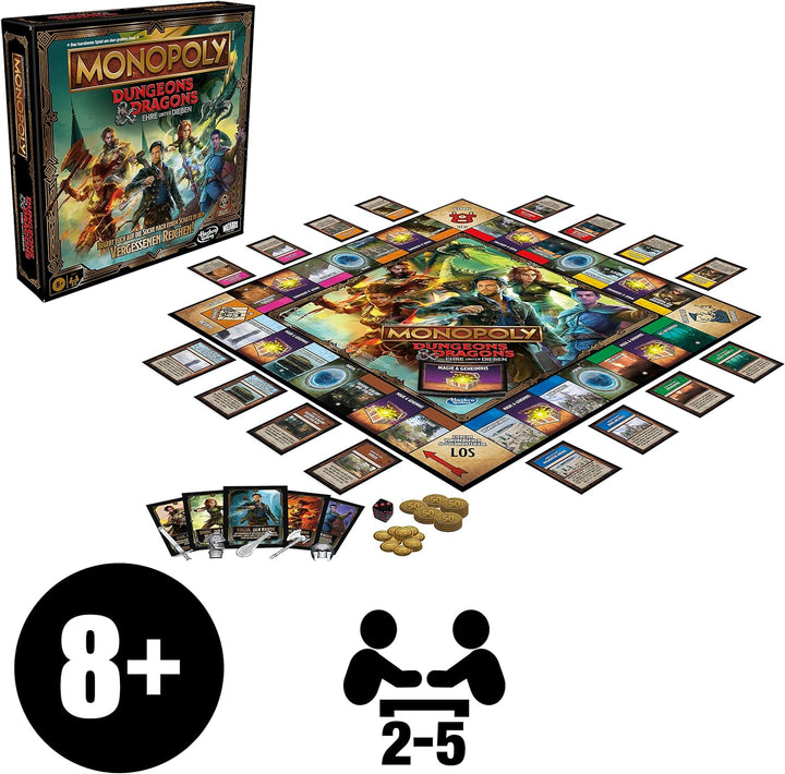 Monopoly Dungeons & Dragons: Ehre unter Dieben Spiel, inspiriert vom Film, Monopoly D&D Brettspiel f