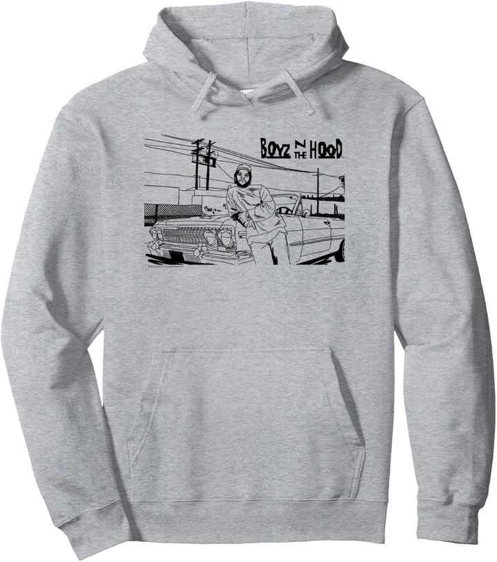 Boyz n the Hood Skizzenhaft 1C mit Logo Pullover Hoodie