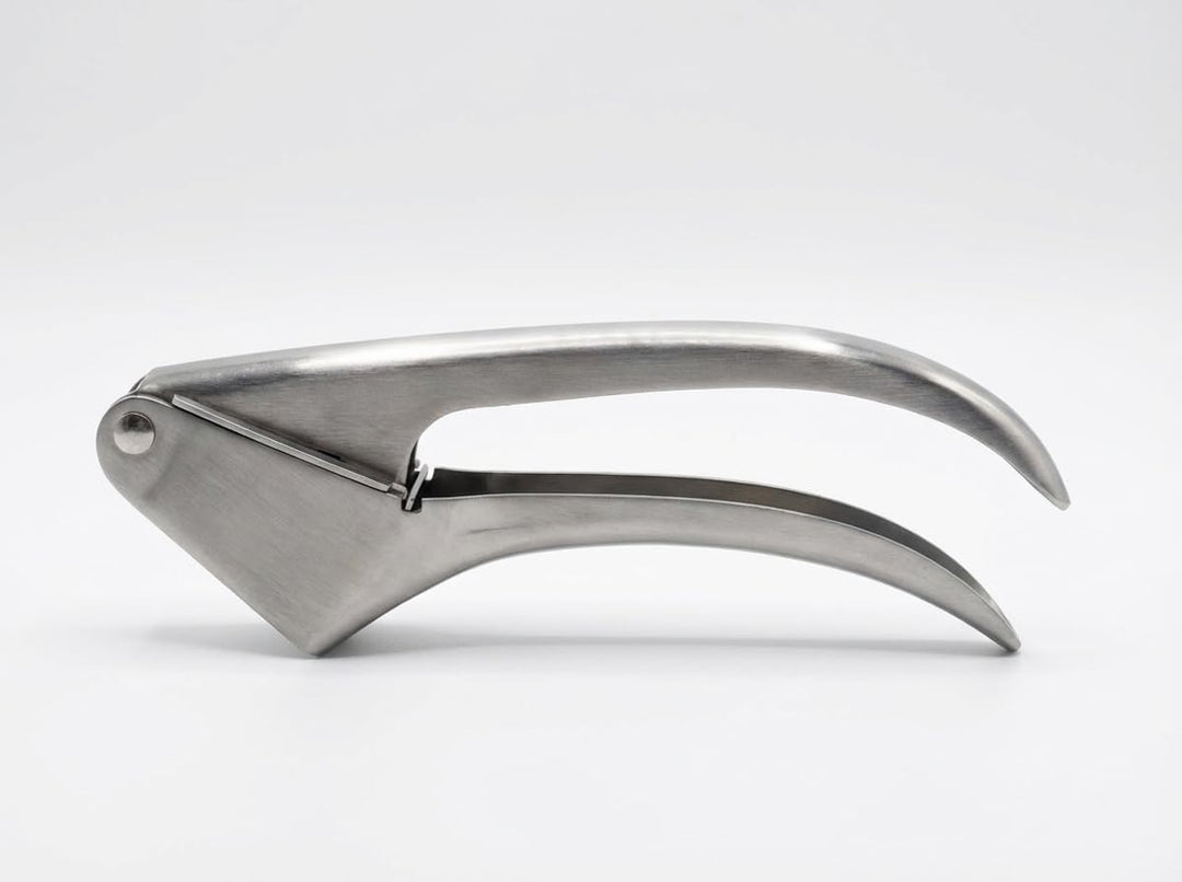 Garlic Press aus Edelstahl 304 – Robuste Knoblauchpresse mit ergonomischem Griff, spülmaschinengeeig