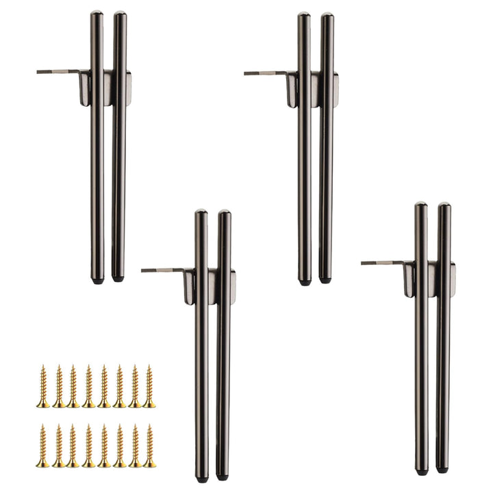 KMERCE Möbelfüsse Metall Schwarz, 4 Stück Schrankfüsse 15cm, Kommodenfüsse, Sofa füsse, Füsse für mö